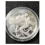 1 TROY OZ .999 FINE SILVER SAMOA 2021 ROUND IN AIRTITE