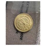 1/20TH TROY OZ .999 FINE GOLD 2024 MEXICO LIBERTAD BU