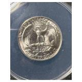 1965 US WASHINGTON QUARTER ANACS MS67