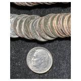 ROLL OF 50 US BU 1965 ROOSEVELT DIMES