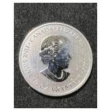 HALF TROY OZ .9999 FINE SILVER 2015 CANADIAN ROUND