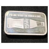 5 TROY OZ .999 FINE SILVER COCA COLA BAR