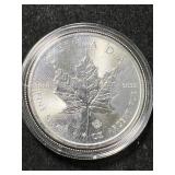 2014 CANADIAN MAPLE LEAF 1 TROY OZ .9999 FINE SILVER IN AIRTITE