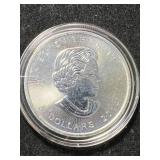 2014 CANADIAN MAPLE LEAF 1 TROY OZ .9999 FINE SILVER IN AIRTITE