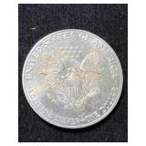 1987 AMERICAN SILVER EAGLE 1 TROY OZ .999 FINE SILVER