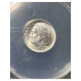 1956-D US ROOSEVELT DIME ANACS MS65 FSB