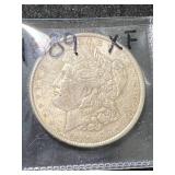 1889 US MORGAN SILVER DOLLAR