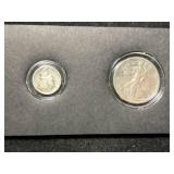 1935 AMERICAS MOST BEAUTIFUL SILVER COINS 2 COIN SET