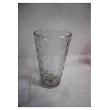 Vintage Checkered Glass Vase - 8 Inches Tall