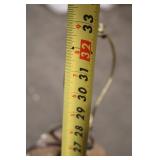 Pair of Vintage Ivory Ribbed Ceramic Table Lamps