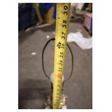 Vintage White Swirl Glass Lamp with Brass Accents