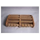 Wooden Foot Massager with Dual Roller Design