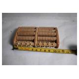 Wooden Foot Massager with Dual Roller Design
