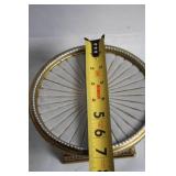 Vintage Gold and White Decorative Pedestal Display Stand