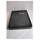 Black Wooden Display Case with Glass Top
