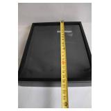 Black Wooden Display Case with Glass Top