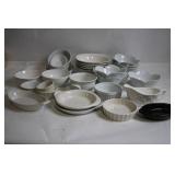 Set of 27 Assorted Ceramic Serveware Dishes