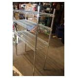 Sturdy Metal Wire Shelving Unit with Three Adjustable Shelves