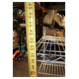 Sturdy Metal Wire Shelving Unit with Three Adjustable Shelves