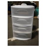 White 4-Drawer Plastic Storage Unit