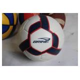 Collection of 4 Sports Balls: Soccer, Basketball, and Two Footballs