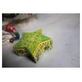 Set of Festive Ceramic Items with Large Bowl, Santa Mug, and Star Box