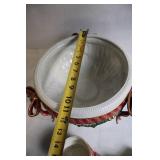 Set of Festive Ceramic Items with Large Bowl, Santa Mug, and Star Box