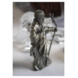 Assortment of Ceramic and Glass Collectibles with Basket