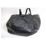 Tumi Black Leather Tote Bag with ID Tag