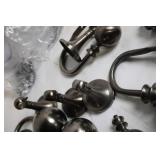 Set of 10 Metal Tieback Curtain Holdbacks with Mounting Hardware