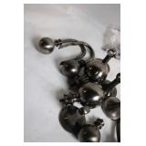 Set of 10 Metal Tieback Curtain Holdbacks with Mounting Hardware