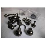 Set of 10 Metal Tieback Curtain Holdbacks with Mounting Hardware