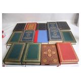 Collection of 15 Classic Leather-Bound Books