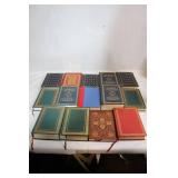 Collection of 15 Classic Leather-Bound Books