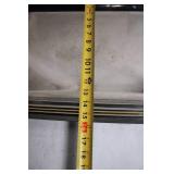 Large Stainless Steel Serving Tray with Gold Accents