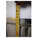 Large Stainless Steel Serving Tray with Gold Accents