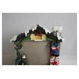 Festive Christmas Photo Frame with Snowman and Presents Design