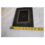 Patterned Black and Gold Photo Frame