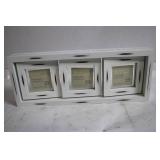 Distressed Triple Tabletop Picture Frame Set