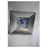 Silver Picture Frame with Gemstone Ring Art Display