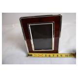 Elegant Wood and Silver-Plated Picture Frame
