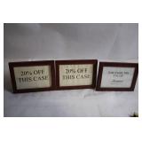 Set of 3 Promotional Display Frames - 20% Off and Jewelry Sale