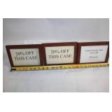 Set of 3 Promotional Display Frames - 20% Off and Jewelry Sale