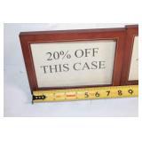 Set of 3 Promotional Display Frames - 20% Off and Jewelry Sale