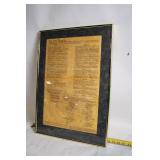 Framed Replica of the United States Constitution