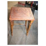 Antique Wooden Table with Intricate Carving Design