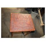 Antique Wooden Table with Intricate Carving Design