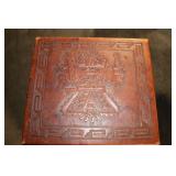 Antique Wooden Table with Intricate Carving Design