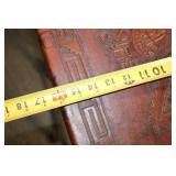 Antique Wooden Table with Intricate Carving Design