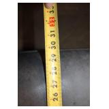 Used Gray Leather Ottoman